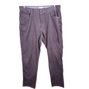 Peter Millar Corduroy Pants Men Size 38 Gray Straight Leg Casual Dress Chinos